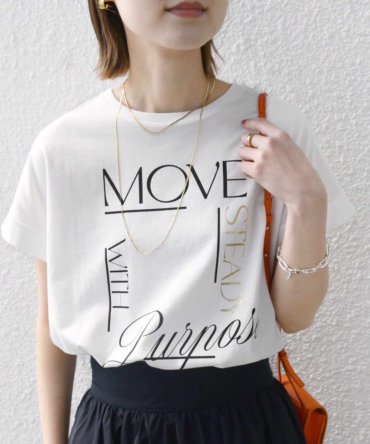 【WEB限定】〈手洗い可能〉バリエーション ロゴ 刺繍 プリントTEE