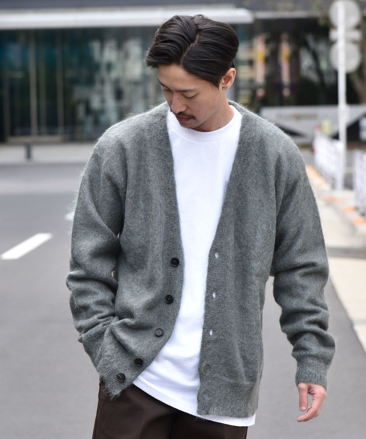 【SHIPS別注】ROBERTO COLLINA: リラックス モヘヤ カーディガン