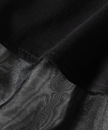 〈手洗い可能〉シアー コンビ プルオーバー ロング スリーブ