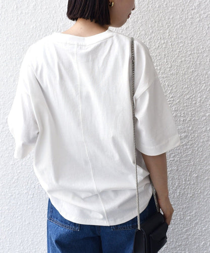 【SHIPS別注】81BRANCA:5分袖 ロゴ TEE 24SS