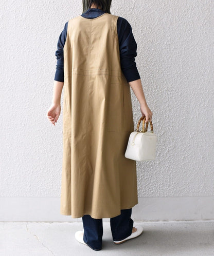 【SHIPS別注】assiette:〈手洗い可能〉3WAYジレワンピース