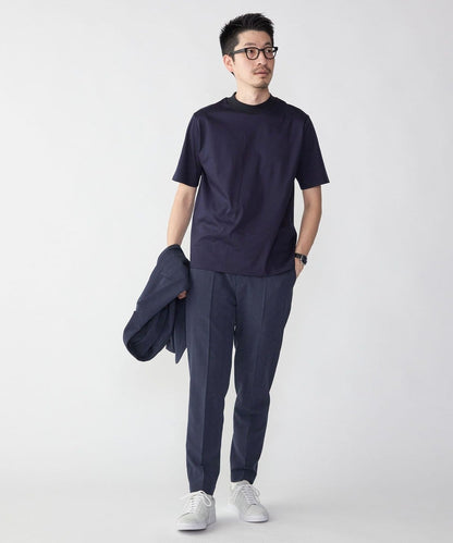 SHIPS: ALBINI モックネック ショートスリーブ Tシャツ