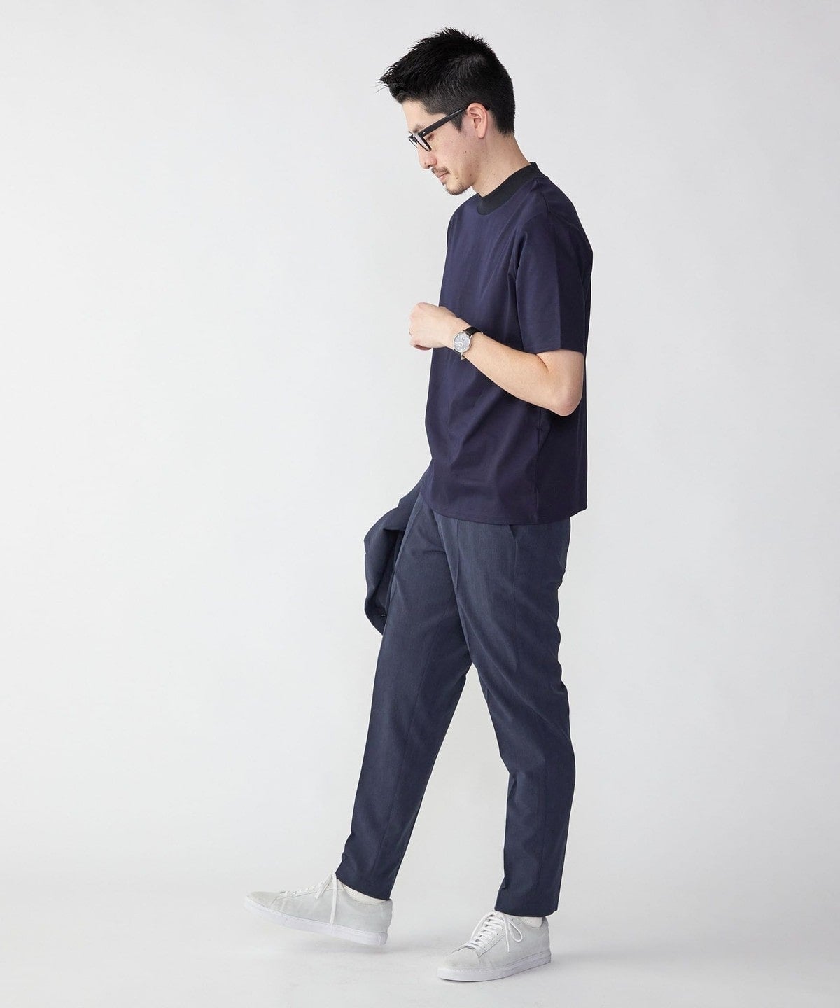 SHIPS: ALBINI モックネック ショートスリーブ Tシャツ