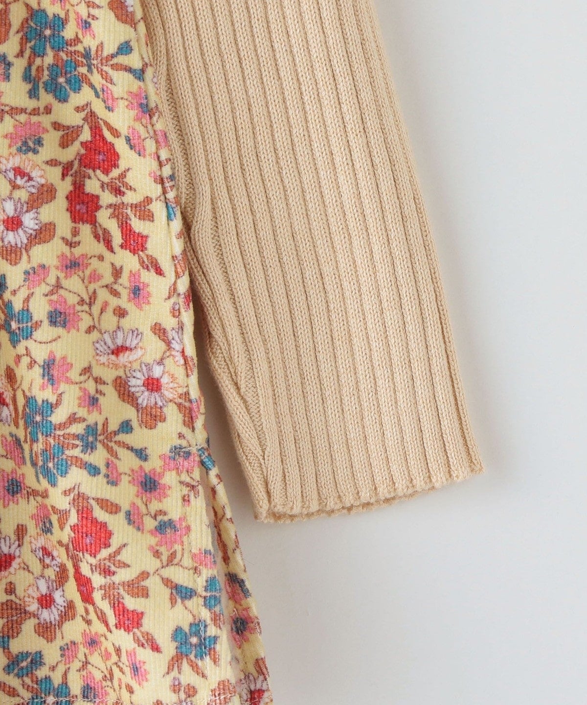 SHIPS KIDS:リバティ リブ レイヤード プルオーバー(100〜130cm)