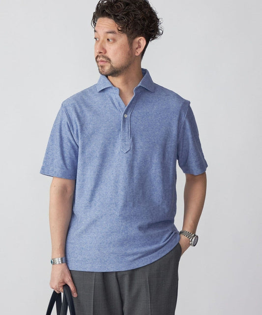 SHIPS: スキッパー パイル ポロシャツ