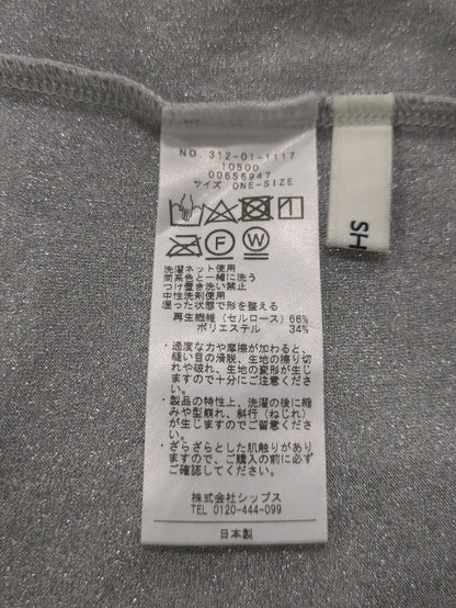 〈手洗い可能〉ラメ シアー クルー ネック カットソー