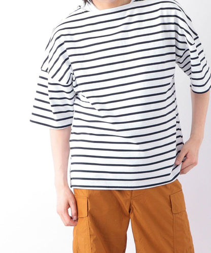 SHIPS any: マリンボーダー ドルマン ボートネック  ユニセックス Tシャツ
