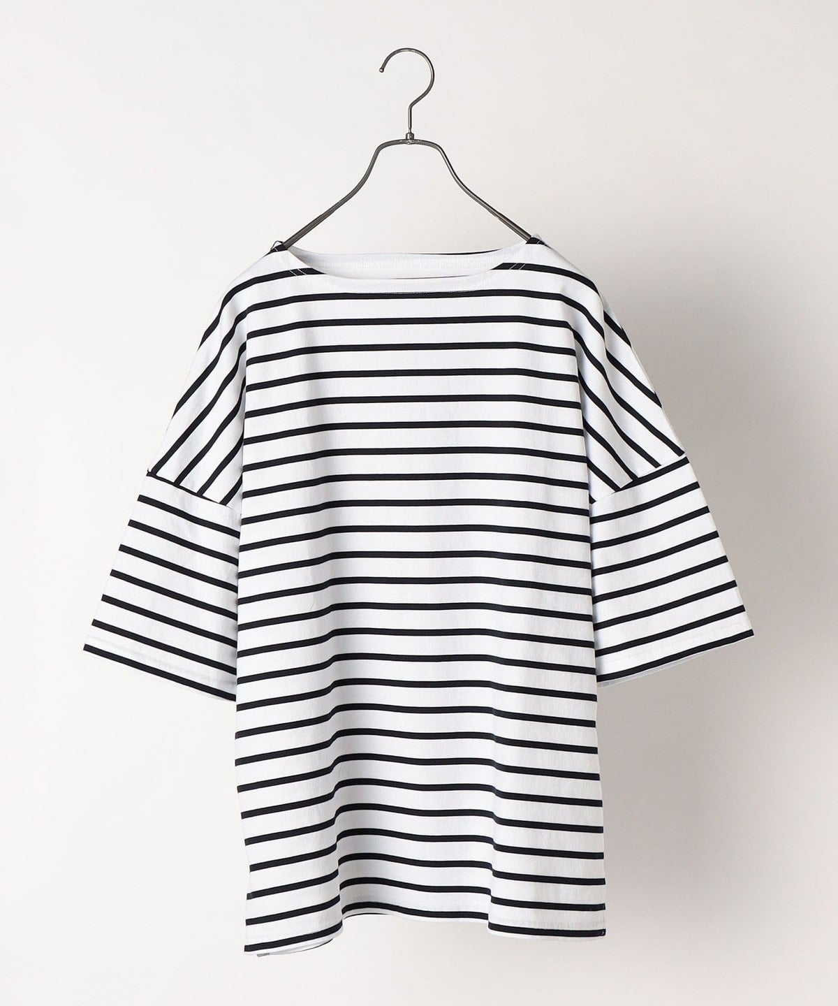 SHIPS any: マリンボーダー ドルマン ボートネック  ユニセックス Tシャツ