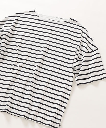 SHIPS any: マリンボーダー ドルマン ボートネック  ユニセックス Tシャツ