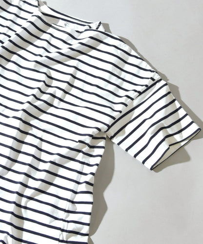 SHIPS any: マリンボーダー ドルマン ボートネック  ユニセックス Tシャツ