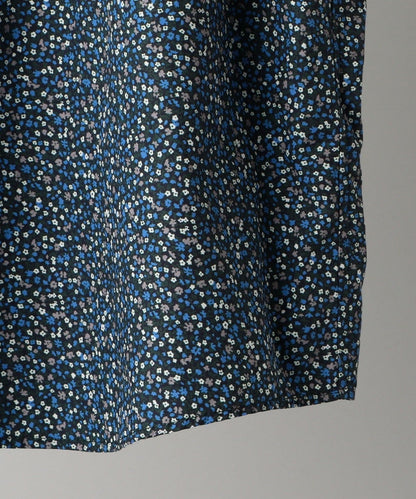 SHIPS: ブロード モチーフプリント セミワイドカラーシャツ