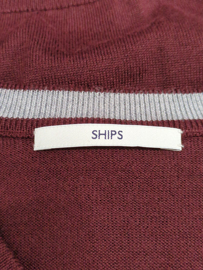 SHIPS: 12GG メリノウールブレンド Vネック ニット