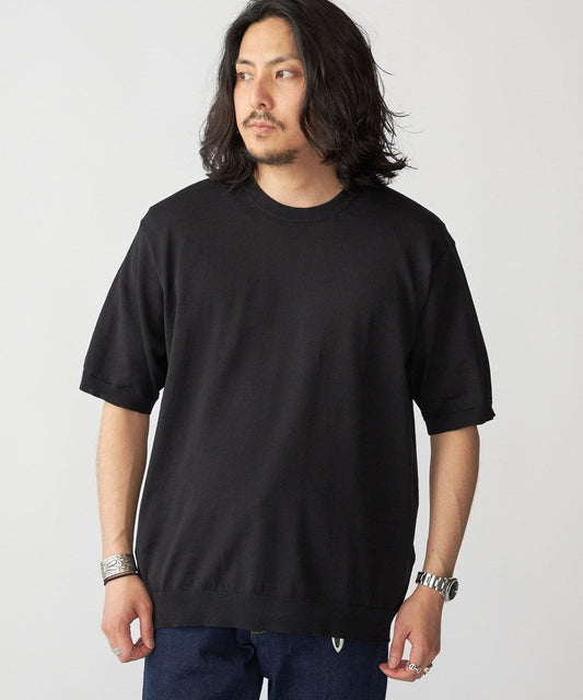 SHIPS: 〈手洗い可能〉 14ゲージ TEXBRID(R) リネン ニット Tシャツ