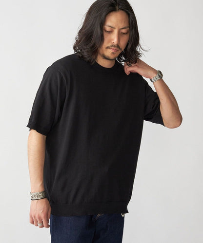 SHIPS: 〈手洗い可能〉 14ゲージ TEXBRID(R) リネン ニット Tシャツ