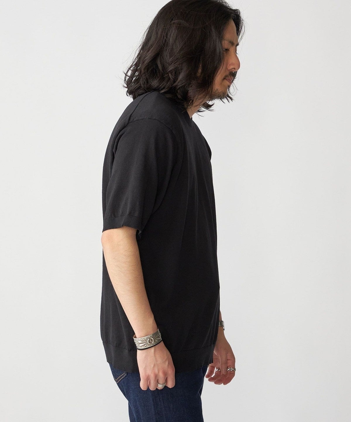 SHIPS: 〈手洗い可能〉 14ゲージ TEXBRID(R) リネン ニット Tシャツ