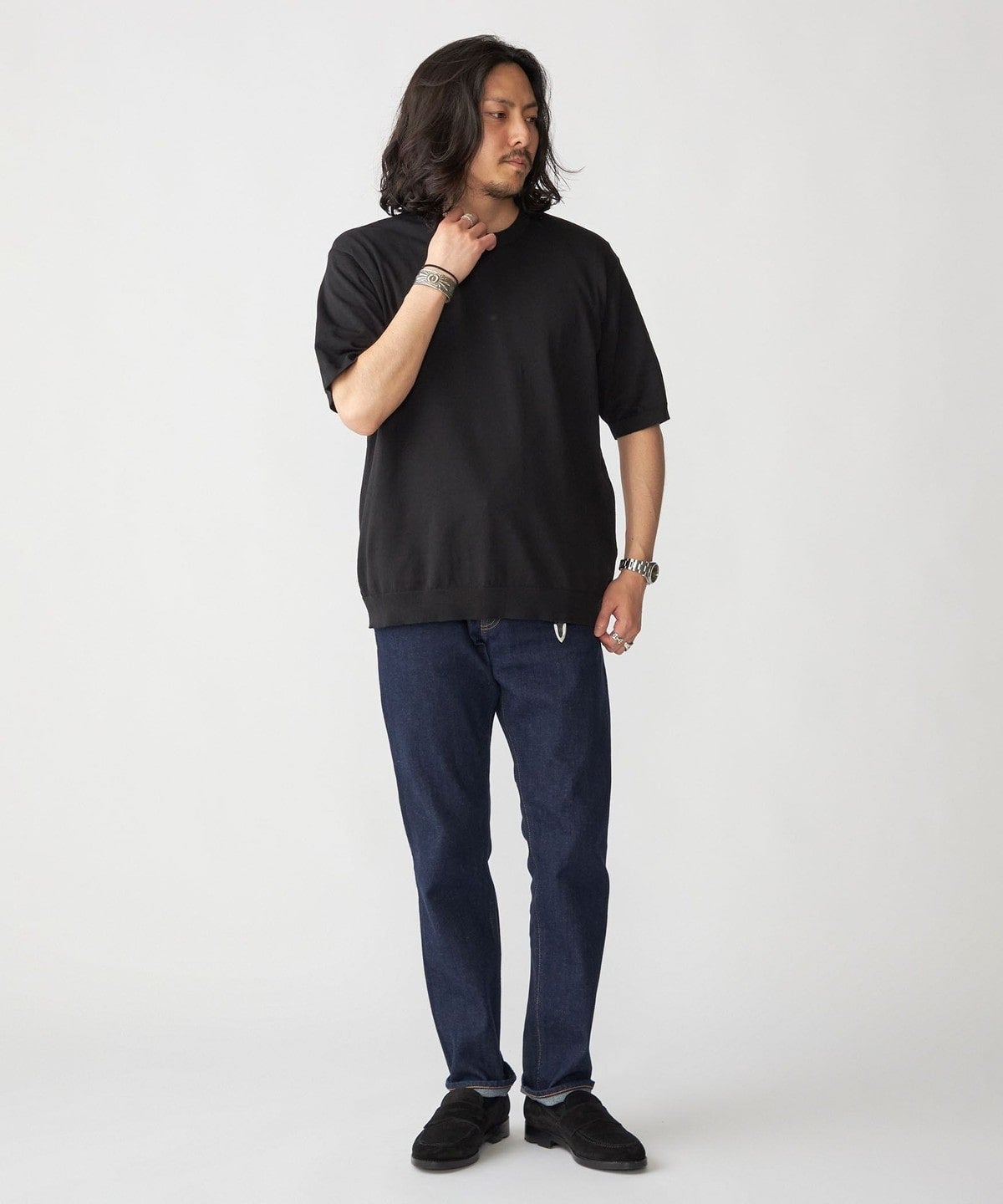 SHIPS: 〈手洗い可能〉 14ゲージ TEXBRID(R) リネン ニット Tシャツ