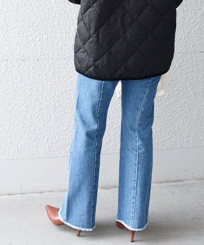 SHIPS any:〈ウォッシャブル〉センタークリース デニム パンツ［SHIPS any DENIM］