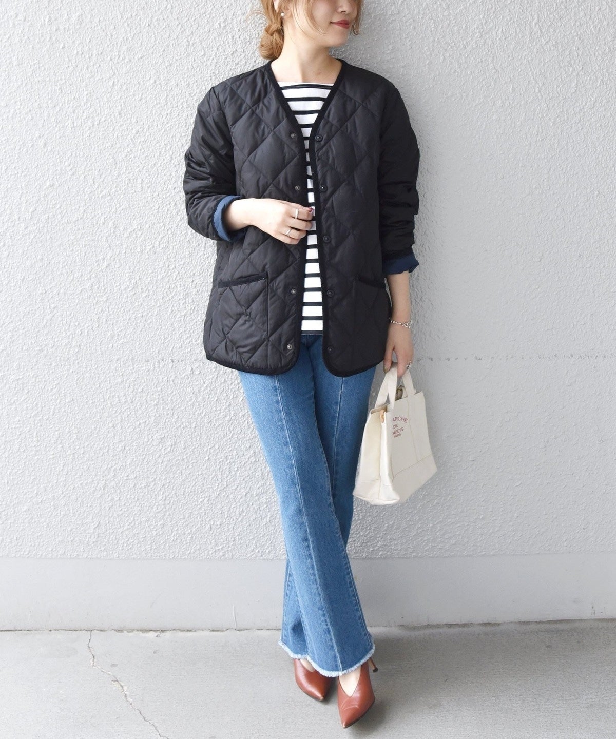 SHIPS any:〈ウォッシャブル〉センタークリース デニム パンツ［SHIPS any DENIM］