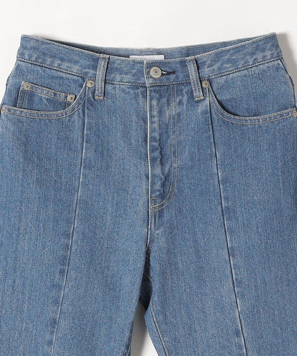 SHIPS any:〈ウォッシャブル〉センタークリース デニム パンツ［SHIPS any DENIM］