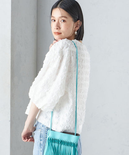 〈手洗い可能〉ジオメタリック カット ジャカード ブラウス 24SS