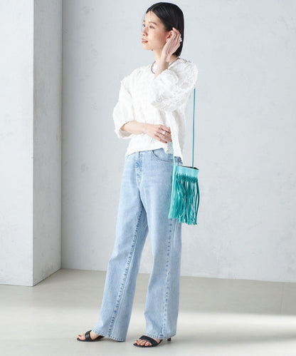 〈手洗い可能〉ジオメタリック カット ジャカード ブラウス 24SS