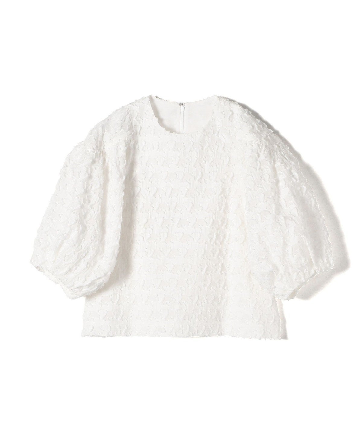 〈手洗い可能〉ジオメタリック カット ジャカード ブラウス 24SS