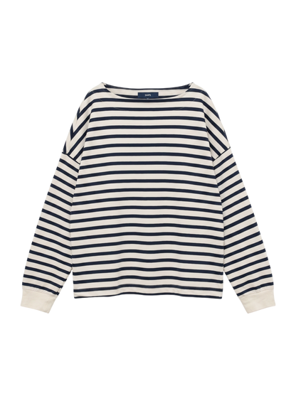SHIPS Colors:ミニ ウラケ ボーダー クロップド トップス