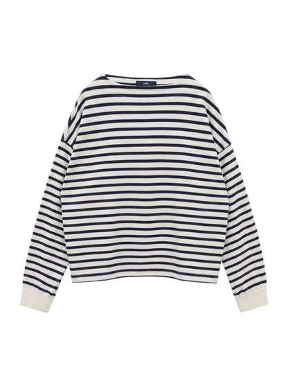 SHIPS Colors:ミニ ウラケ ボーダー クロップド トップス