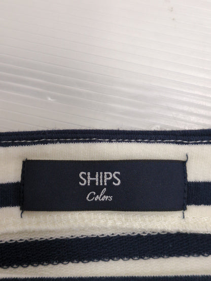 SHIPS Colors:ミニ ウラケ ボーダー クロップド トップス