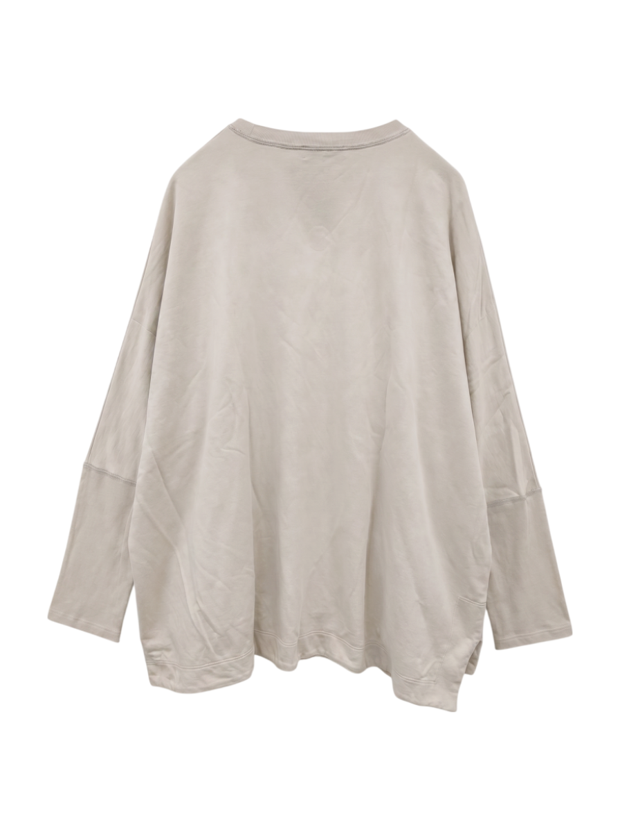 Primary NavyLabel:スビンコットンワイドジャージークルーネック