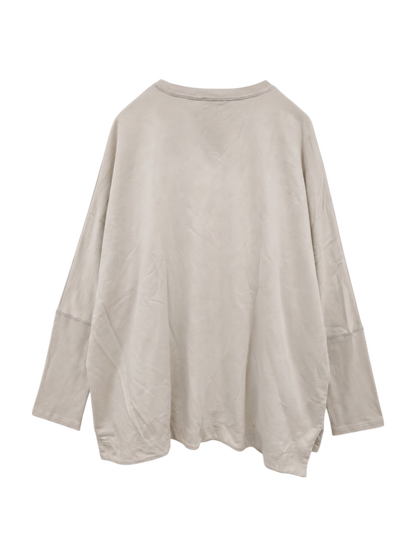 Primary NavyLabel:スビンコットンワイドジャージークルーネック
