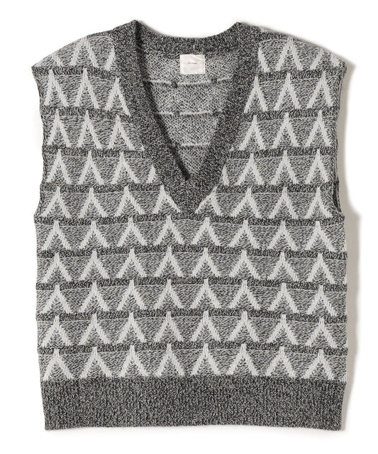 0 x ones:〈手洗い可能〉ジグザグダブルジャカードベスト