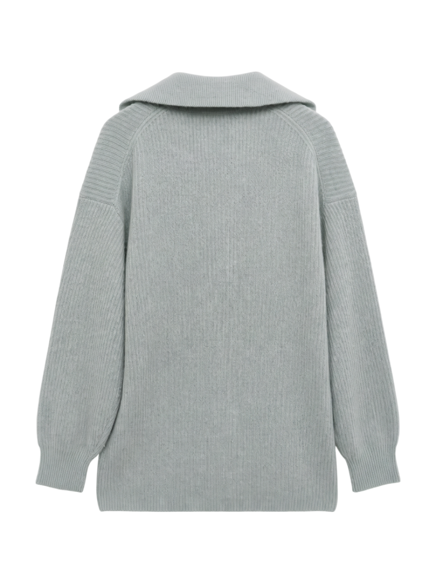 【WEB限定】SHIPS any: AQUA カシミヤ ミックス Vネック ルーズ ニット プルオーバー