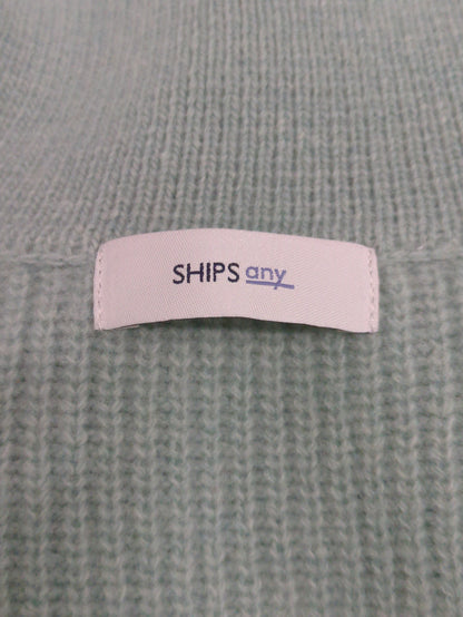 【WEB限定】SHIPS any: AQUA カシミヤ ミックス Vネック ルーズ ニット プルオーバー
