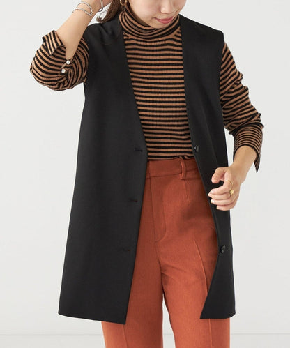 SHIPS any:〈ウォッシャブル〉ノーカラー ジレ