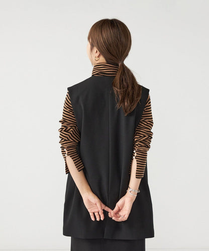 SHIPS any:〈ウォッシャブル〉ノーカラー ジレ