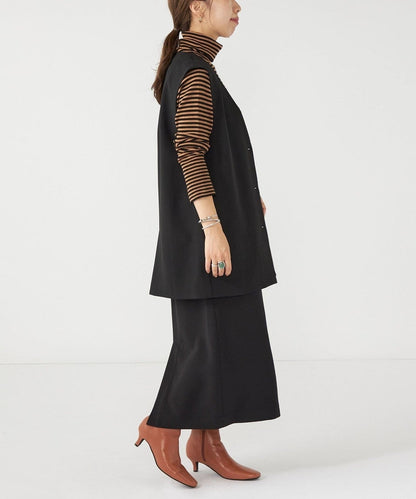 SHIPS any:〈ウォッシャブル〉ノーカラー ジレ