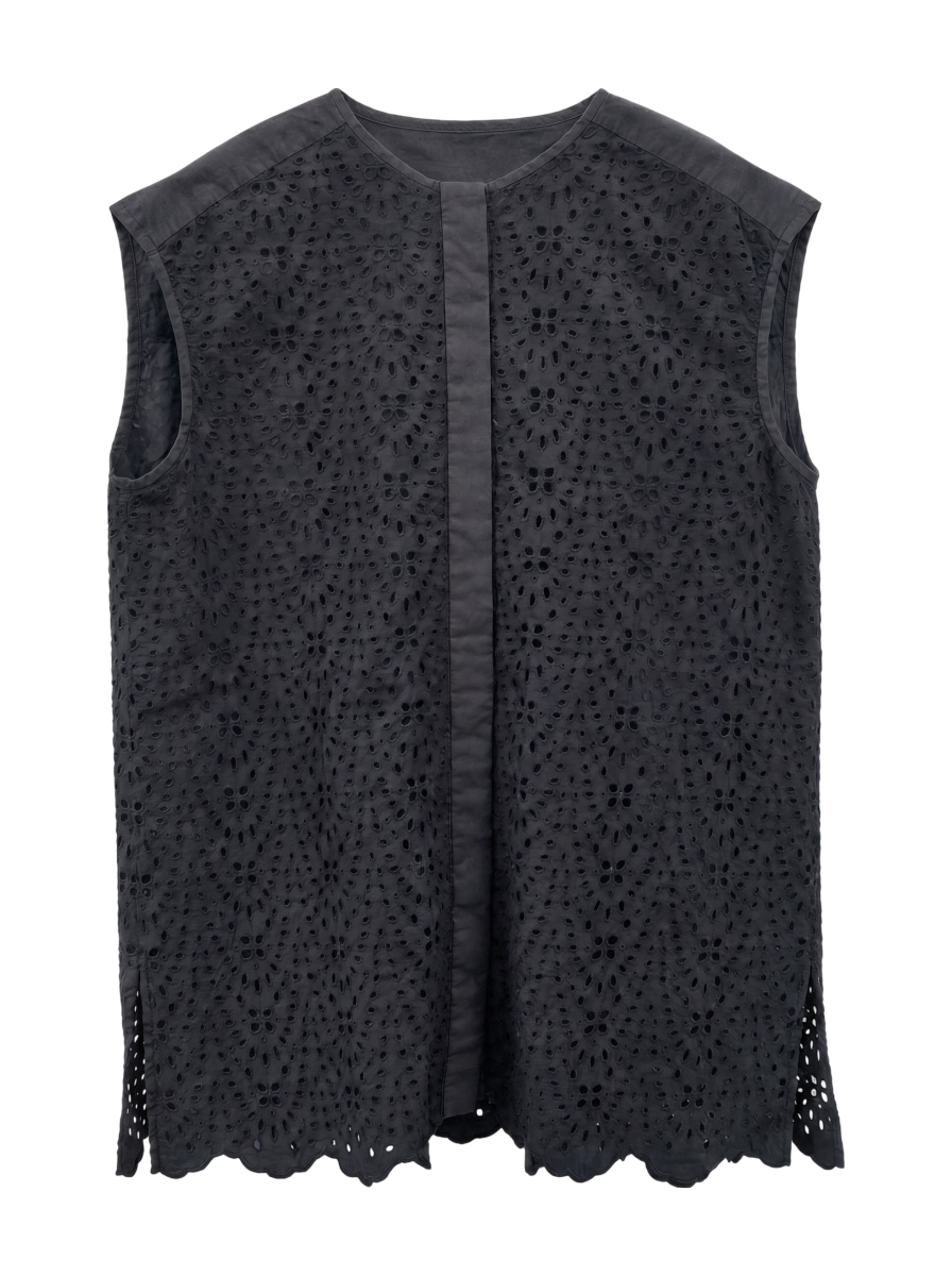 Primary Navy Label:コンビレースノースリーブブラウス