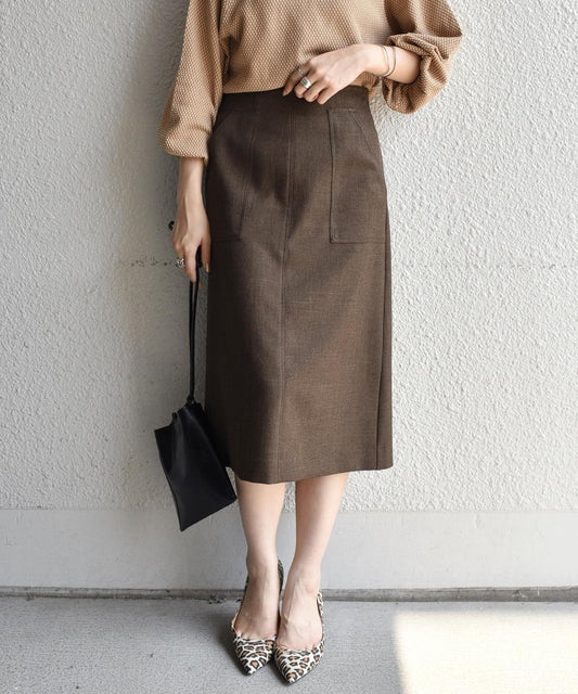 〈手洗い可能〉ポケットタイトスカート