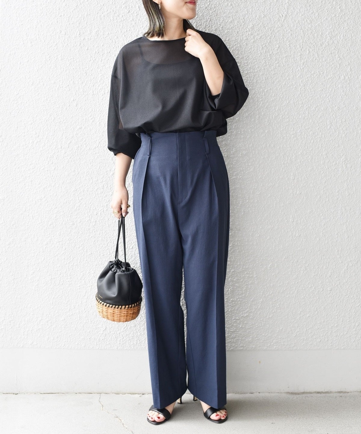 〈手洗い可能〉トリコットオーガンジーシアーTEE