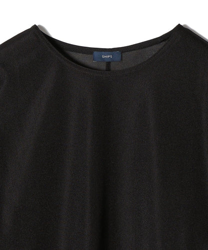 〈手洗い可能〉トリコットオーガンジーシアーTEE