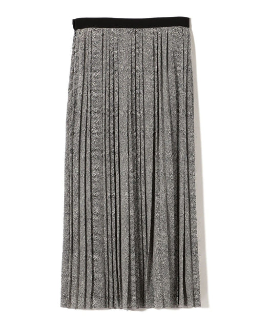 PrimaryNavyLabel:ツイードプリントプリーツスカート