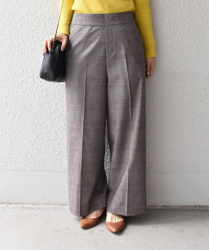 【手洗い可能】チェックパンツ