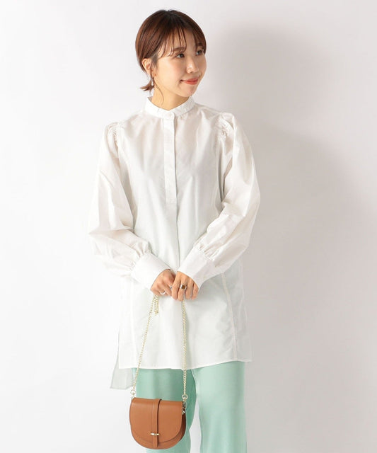SHIPS any: パフスリーブ ロング シャツ