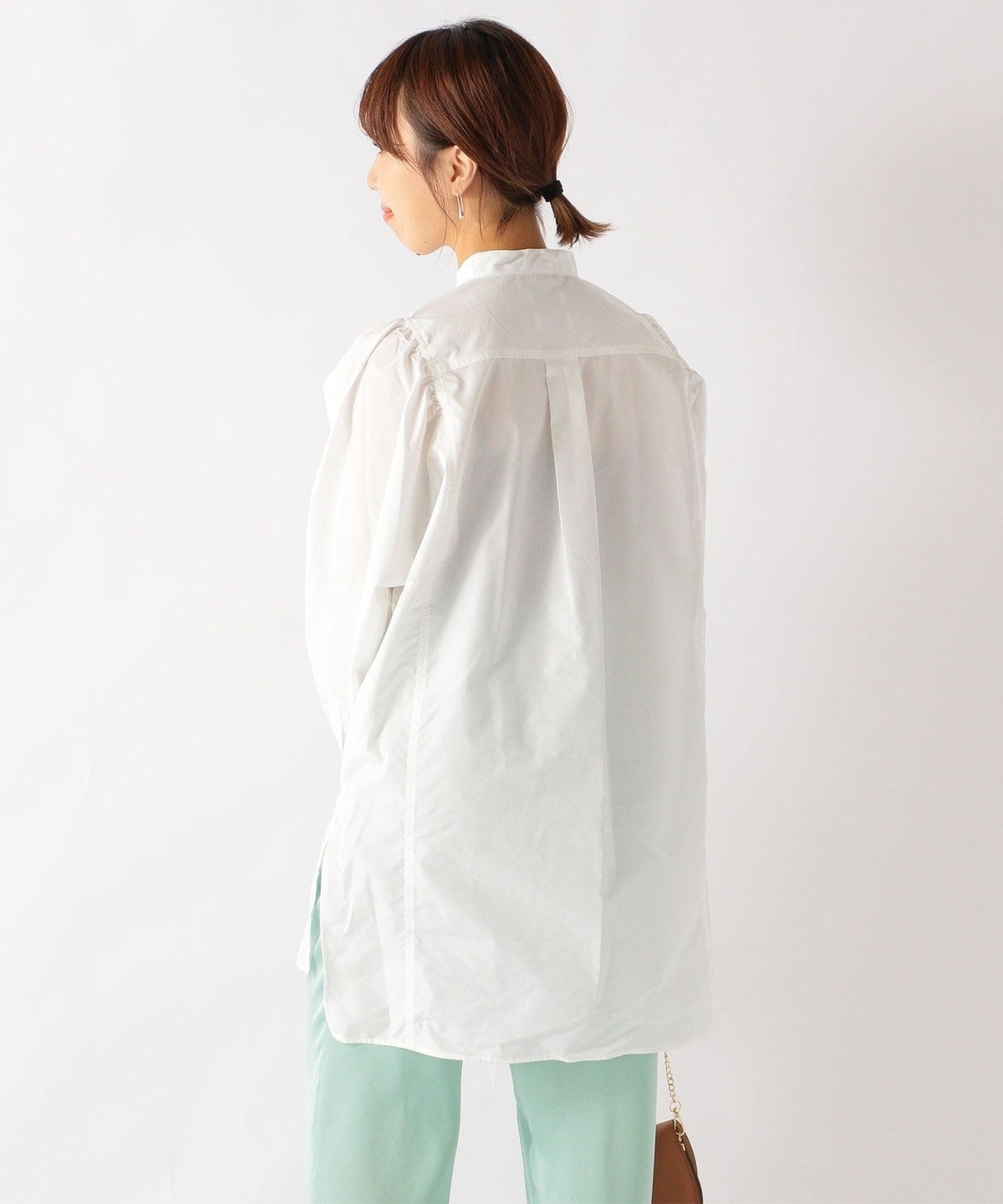 SHIPS any: パフスリーブ ロング シャツ