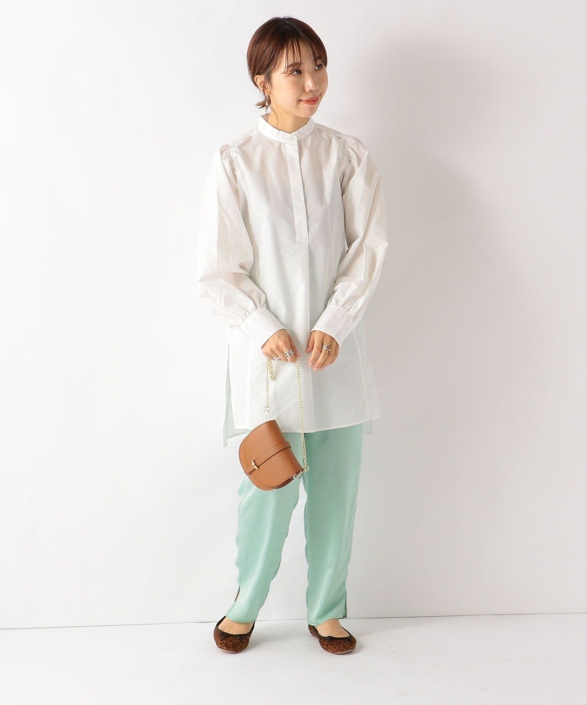 SHIPS any: パフスリーブ ロング シャツ