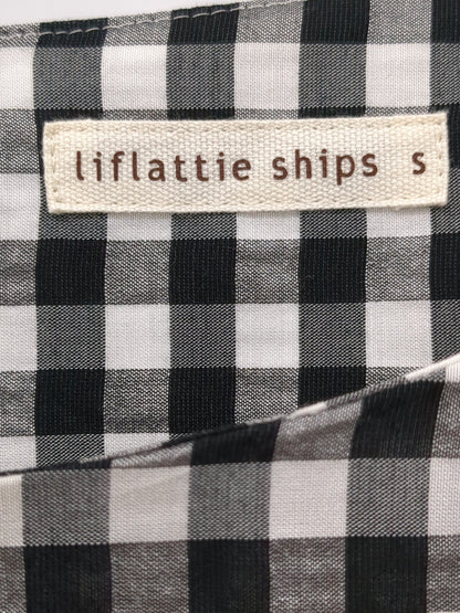 liflattie ships:ギンガムフレアスリーブブラウス