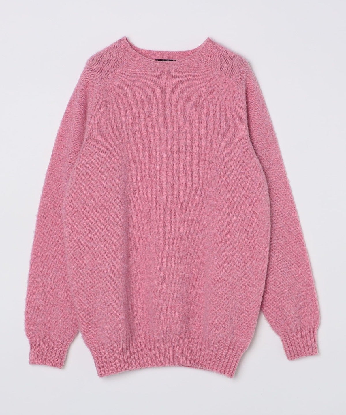 【SHIPS別注】HARLEY OF SCOTLAND:ウォッシャブル シャギー クルーネックニット