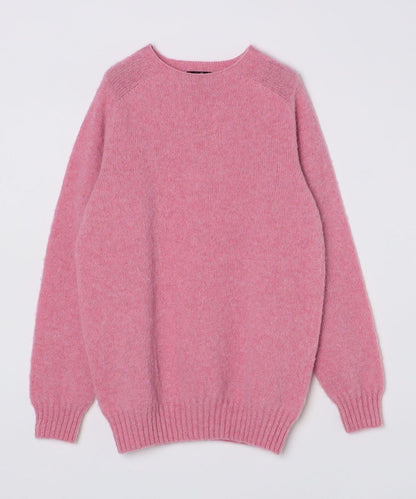 【SHIPS別注】HARLEY OF SCOTLAND:ウォッシャブル シャギー クルーネックニット