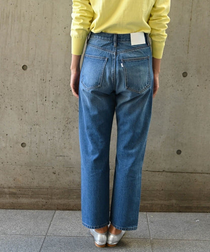 SHIPS any:〈ウォッシャブル〉ハイライズ ストレート デニムパンツ［SHIPS any DENIM］